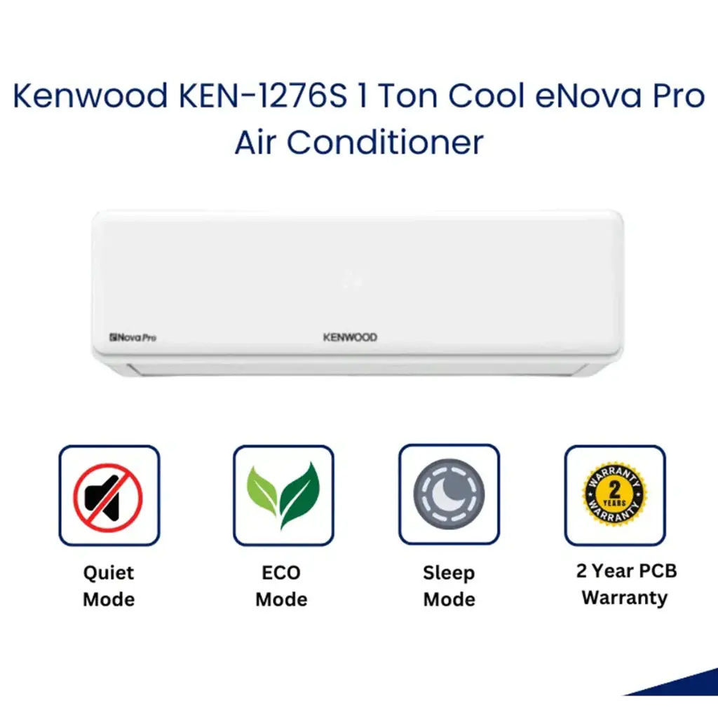 Kenwood AC Split KEN-1276S eNova Pro 1 Ton Standard Split AC 