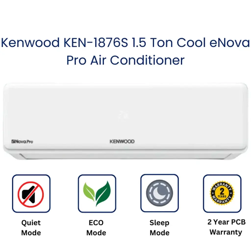 Kenwood AC Split KEN-1876S eNova Pro 1.5 Ton Standard Split AC 