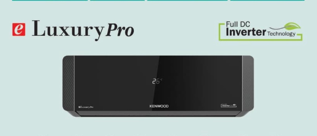 Kenwood AC Split KEL-1270S E-LUXURY PRO 1 Ton 75% Inverter AC 